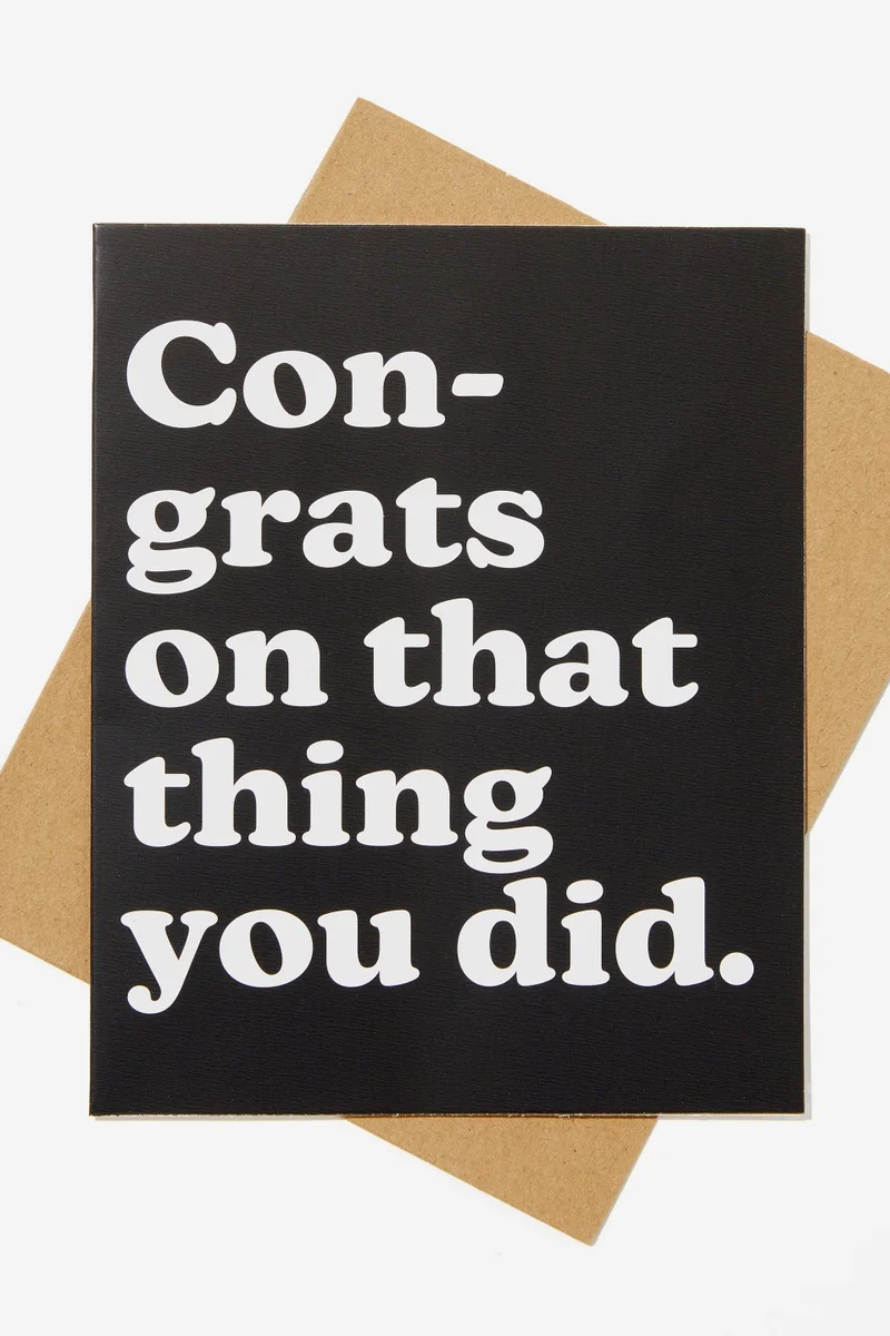 Typo Congratulations Card